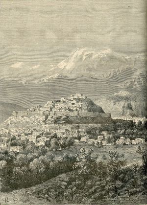 이탈리아 예술가가 그린 카불의 에칭, 1885년