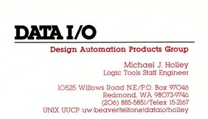 UUCP 이메일 주소가 적힌 명함