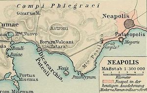 로마 시대 이전 네아폴리스 지도