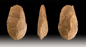 남아프리카공화국 스텔렌보스(Stellenbosch) 출토 규암 찍개(biface) 손도끼