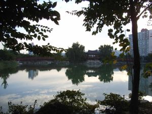 시 지정 문화재 안흥지 애련정