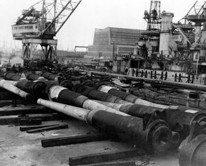 1923년 12월 필라델피아 해군 조선소에서 전함 해체