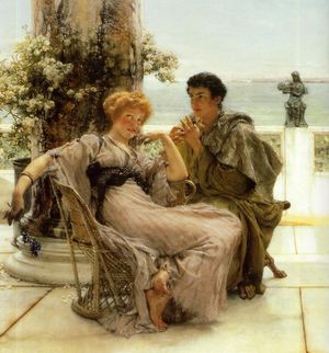 로렌스 앨마-타데마(Lawrence Alma-Tadema)가 묘사한 구애와 프로포즈