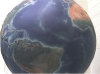 판 구조론 ─ 지구 모형에 나타낸 해저 확장설, 대륙 이동설