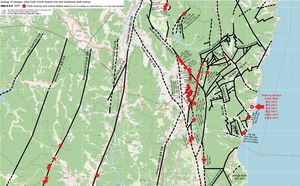 모량 단층, 밀양 단층과 자인 단층