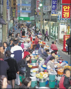 2003년 남포동 먹자골목 모습