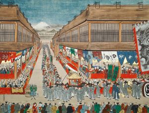 조선통신사 행렬도. 쓰시마는 통신사가 처음 도착하는 곳이었다.