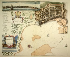 존 셀러(John Seller)가 그린 1675년 트리폴리 지도