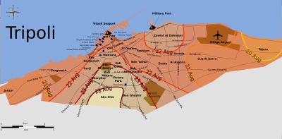 트리폴리 전투(2011년 8월 20일~28일) 전선