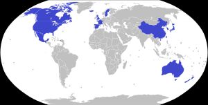 코스트코 운영 국가 목록 (속령 및 해외 영토는 주권 국가와 별도로 표시됨)