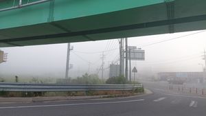 안개 속 외동교차로