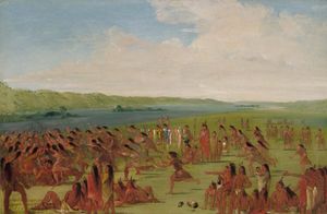 조지 캐틀린(George Catlin)의 그림, 여자들의 공놀이, 1835년경