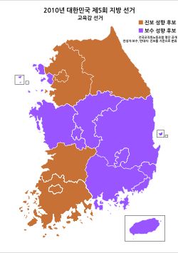 제5회 전국동시지방선거 교육감 선거 결과