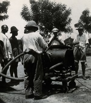황열병으로 사망한 노구치 히데요의 아크라 연구실 소독