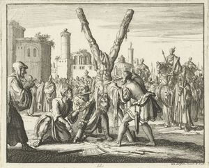 얀 루이켄(Jan Luyken)의 순교자 바르톨로메오의 생가죽 벗기기, 1685