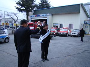 2011년 2월 9일 강원도지사 보궐선거 후보자 엄기영 강릉소방서 방문