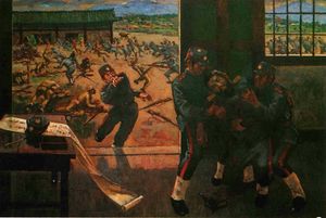 박승환의 자결을 그린 유화. 1976년 박기태 작