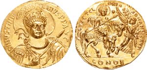 534년 아프리카 재정복을 기념하는 금화 메달