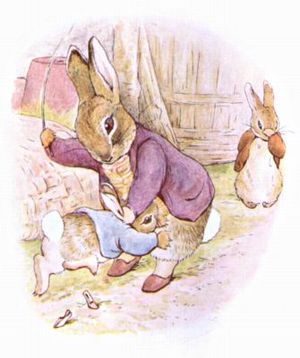 벤자민 바니 이야기 중 채찍질 당하는 피터