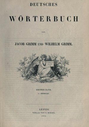 Deutsches Wörterbuch}})의 프런티스피스