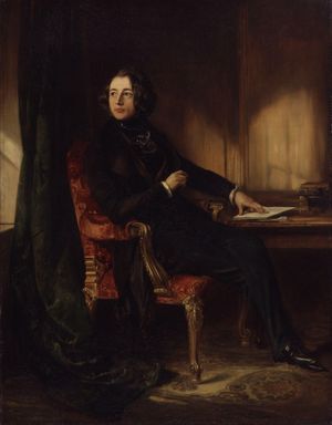 다니엘 맥라이스(Daniel Maclise)가 그린 찰스 딕킨스 초상화(Portrait of Charles Dickens), 1839년