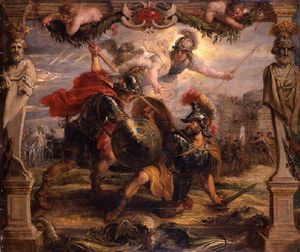 피터 폴 루벤스(Peter Paul Rubens)의 아킬레우스가 헥토르를 죽이다(1630–35)