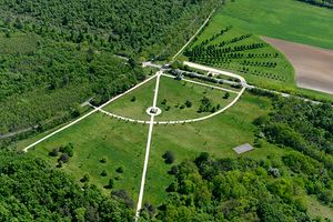 상공에서 촬영한 범유럽 피크닉 기념공원