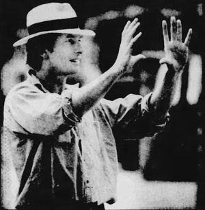 1984년 《위트니스》 촬영장의 웨어