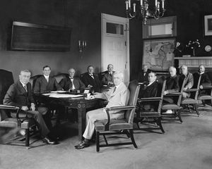 1916년 윌슨과 그의 내각