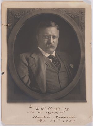 해리스 & 이윙(Harris & Ewing) 스튜디오가 1907년에 촬영한 루스벨트의 초상화