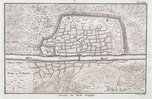 1778년 카르스텐 니부르가 발표한 바그다드의 당대 스케치