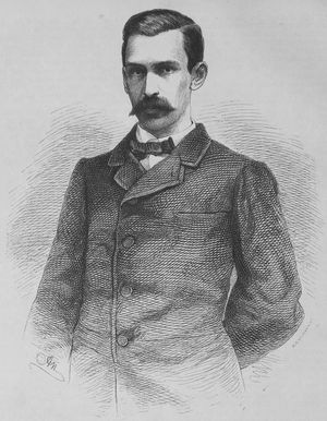 젊은 시절의 트라이치케. 잡지 가르텐라우베, 1866년