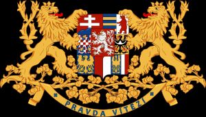 체코슬로바키아 대문장(1918-1938, 1945-1961). 이 문장의 일부로 카르파토루테니아 문장이 포함되었다.