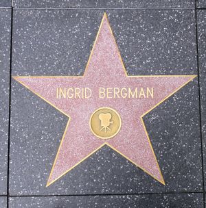 할리우드 명예의 거리의 잉그리드 버그만 별