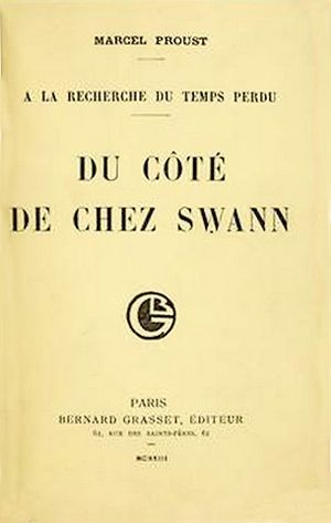 《잃어버린 시간을 찾아서》, 1913년 자비출판으로 나온 베르나르 그라세 출판사 판. 1917년, 프루스트는 갈리마르로 출판사를 옮겼다.