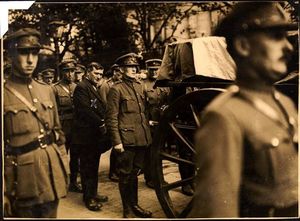 형의 관 뒤에 서 있는 션 콜린스