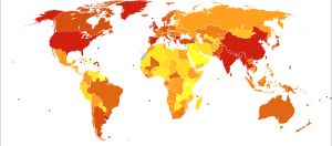 2012년 백만 명당 호흡기 질환으로 인한 사망
