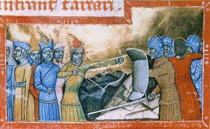 1285년 헝가리에 대한 몽골의 두 번째 침략. (연대기 그림, 1358)