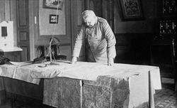 1915년 3월 동부방면군 사령관  힌덴부르크 원수. 코브노의 동부방면군 사령부.