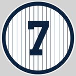 맨틀의 등번호 "7".뉴욕 양키스의 영구 결번으로 1969년 지정.