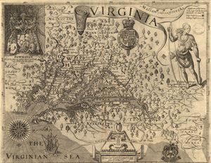 1606년 경의 버지니아 지도