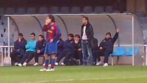 빌라노바 (맨 오른쪽) 바르셀로나 B팀 수석 코치 시절