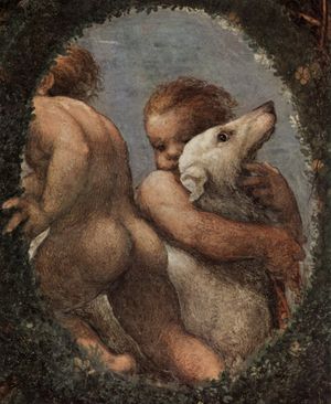 코레조의 "산 파올로 방" 프레스코화 세부