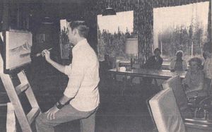 미 공군 시절 알래스카 페어뱅크스에서 그림 시범을 보이는 로스, 1970년대 후반