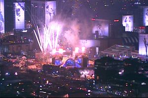 솔트레이크 메달 광장의 불꽃놀이