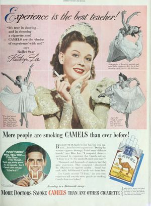 1940년대 캐멀 담배 광고 "More Doctors Smoke Camels than Any Other Cigarette" 광고