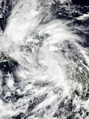 5월 31일 중앙아메리카에 상륙하는 열대폭풍 아만다