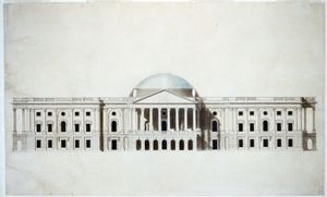 윌리엄 손튼의 승인된 국회의사당 설계, 1793년
