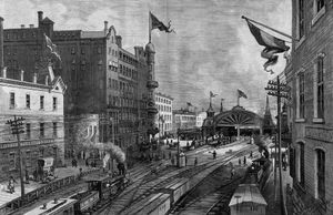 애틀랜타의 상업 중심지 (1887년 경)