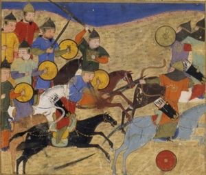 토크타와 노가이 전투(『집사』파리 사본)